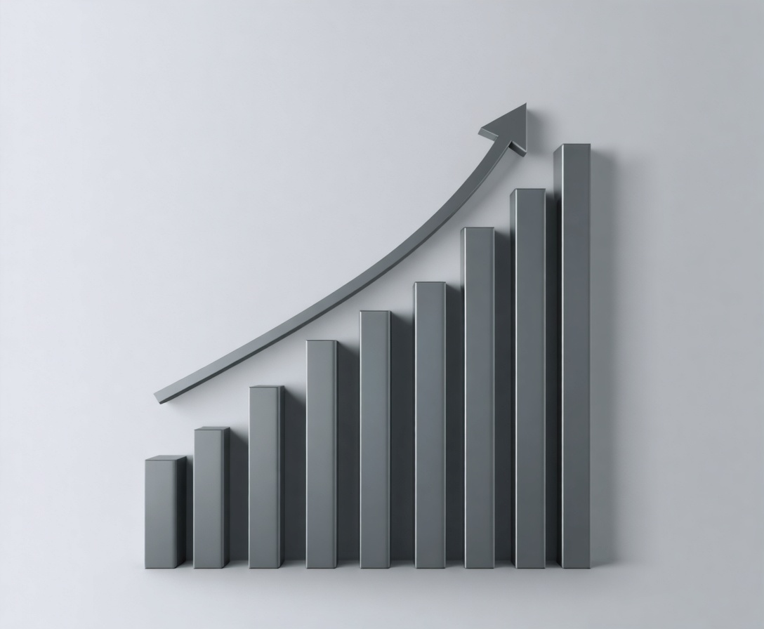 Wachstumscharts eines Industrieunternehmens